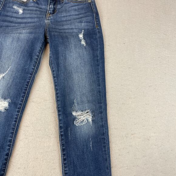 Judy Blue Womens Sz 0/24 Cropped Jeans Frayed Hem Distressed #JB82115DK - Picture 5 of 16